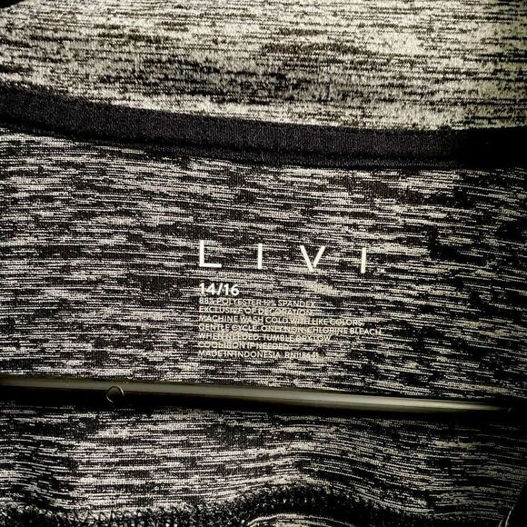 Lane Bryant Livi Athletic Jacket Zip Size 14/16 Dark Heather Gray Pockets Ruffle - Picture 4 of 8